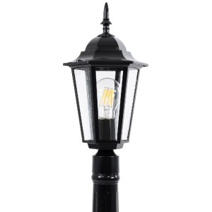 glo-01401-01401_6 GLOBOSTAR® ELLIPSE 01401 VINTAGE ΦΩΤΙΣΤΙΚΟ ΚΟΛΩΝΑΚΙ ΚΗΠΟΥ  ΜΟΝΟΦΩΤΟ 1 X E27 ΜΑΥΡΟ ΜΕΤΑΛΛΙΚ