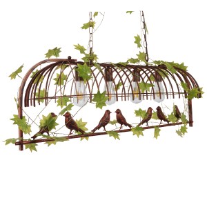 glo-01402-01402_0 GLOBOSTAR® NEST 01402 VINTAGE ΚΡΕΜΑΣΤΟ ΦΩΤΙΣΤΙΚΟ ΦΙΓΟΥΡΑ ΠΟΛΥΦΩΤΟ 4 X E27 IP20 ΧΑΛΚΙΝΟ ΜΕΤ