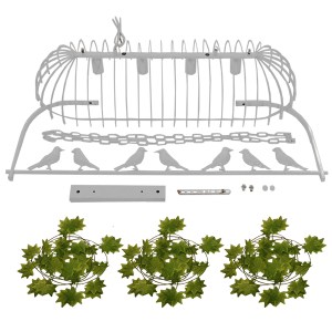 glo-01403-01403_10 GLOBOSTAR® NEST 01403 VINTAGE ΚΡΕΜΑΣΤΟ ΦΩΤΙΣΤΙΚΟ ΦΙΓΟΥΡΑ ΠΟΛΥΦΩΤΟ 4 X E27 IP20 ΛΕΥΚΟ ΜΕΤΑΛ