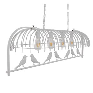 glo-01403-01403_6 GLOBOSTAR® NEST 01403 VINTAGE ΚΡΕΜΑΣΤΟ ΦΩΤΙΣΤΙΚΟ ΦΙΓΟΥΡΑ ΠΟΛΥΦΩΤΟ 4 X E27 IP20 ΛΕΥΚΟ ΜΕΤΑΛ