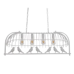 glo-01403-01403_8 GLOBOSTAR® NEST 01403 VINTAGE ΚΡΕΜΑΣΤΟ ΦΩΤΙΣΤΙΚΟ ΦΙΓΟΥΡΑ ΠΟΛΥΦΩΤΟ 4 X E27 IP20 ΛΕΥΚΟ ΜΕΤΑΛ