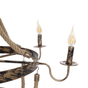 glo-01404-01404_11 GLOBOSTAR® VICTORIAN 01404 VINTAGE ΚΡΕΜΑΣΤΟ ΦΩΤΙΣΤΙΚΟ ΑΝΑΡΤΗΣΗ ΠΟΛΥΦΩΤΟ 6 X E14 IP20 ΧΑΛΚΙ