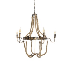 glo-01404-01404_5 GLOBOSTAR® VICTORIAN 01404 VINTAGE ΚΡΕΜΑΣΤΟ ΦΩΤΙΣΤΙΚΟ ΑΝΑΡΤΗΣΗ ΠΟΛΥΦΩΤΟ 6 X E14 IP20 ΧΑΛΚΙ