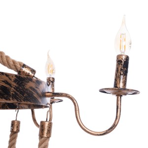 glo-01404-01404_8 GLOBOSTAR® VICTORIAN 01404 VINTAGE ΚΡΕΜΑΣΤΟ ΦΩΤΙΣΤΙΚΟ ΑΝΑΡΤΗΣΗ ΠΟΛΥΦΩΤΟ 6 X E14 IP20 ΧΑΛΚΙ