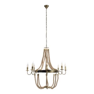 glo-01405-01405_3 GLOBOSTAR® BAVARIAN 01405 VINTAGE ΚΡΕΜΑΣΤΟ ΦΩΤΙΣΤΙΚΟ ΑΝΑΡΤΗΣΗ ΠΟΛΥΦΩΤΟ 8 X E14 IP20 ΜΠΡΟΥΤ