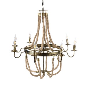 glo-01405-01405_6 GLOBOSTAR® BAVARIAN 01405 VINTAGE ΚΡΕΜΑΣΤΟ ΦΩΤΙΣΤΙΚΟ ΑΝΑΡΤΗΣΗ ΠΟΛΥΦΩΤΟ 8 X E14 IP20 ΜΠΡΟΥΤ