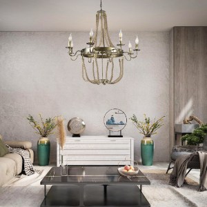 glo-01405-post_156 GLOBOSTAR® BAVARIAN 01405 VINTAGE ΚΡΕΜΑΣΤΟ ΦΩΤΙΣΤΙΚΟ ΑΝΑΡΤΗΣΗ ΠΟΛΥΦΩΤΟ 8 X E14 IP20 ΜΠΡΟΥΤ