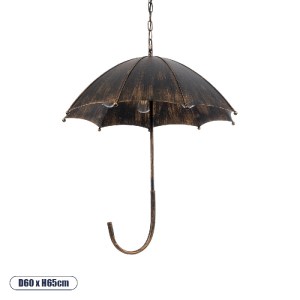 glo-01406-01406_0 GLOBOSTAR® UMBRELLA 01406 VINTAGE ΚΡΕΜΑΣΤΟ ΦΩΤΙΣΤΙΚΟ ΦΙΓΟΥΡΑ ΠΟΛΥΦΩΤΟ 5 X E27 IP20 ΧΑΛΚΙΝΟ