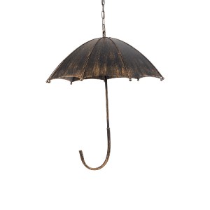 glo-01406-01406_5 GLOBOSTAR® UMBRELLA 01406 VINTAGE ΚΡΕΜΑΣΤΟ ΦΩΤΙΣΤΙΚΟ ΦΙΓΟΥΡΑ ΠΟΛΥΦΩΤΟ 5 X E27 IP20 ΧΑΛΚΙΝΟ