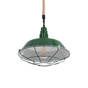 glo-01408-01408_6 GLOBOSTAR® CRANE 01408 VINTAGE ΚΡΕΜΑΣΤΟ ΦΩΤΙΣΤΙΚΟ ΜΟΝΟΦΩΤΟ ΚΑΜΠΑΝΑ 1 X E27 IP20 ΠΡΑΣΙΝΟ & 
