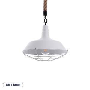 glo-01409-01409_0 GLOBOSTAR® CRANE 01409 VINTAGE ΚΡΕΜΑΣΤΟ ΦΩΤΙΣΤΙΚΟ ΜΟΝΟΦΩΤΟ ΚΑΜΠΑΝΑ 1 X E27 IP20 ΛΕΥΚΟ ΜΕΤΑ