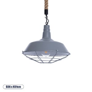 glo-01411-01411_0 GLOBOSTAR® CRANE 01411 VINTAGE ΚΡΕΜΑΣΤΟ ΦΩΤΙΣΤΙΚΟ ΜΟΝΟΦΩΤΟ ΚΑΜΠΑΝΑ 1 X E27 IP20 ΓΚΡΙ & ΛΕΥ