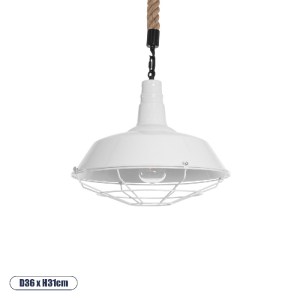 glo-01412-01412_0 GLOBOSTAR® PUPPET 01412 VINTAGE ΚΡΕΜΑΣΤΟ ΦΩΤΙΣΤΙΚΟ ΜΟΝΟΦΩΤΟ ΚΑΜΠΑΝΑ 1 X E27 IP20 ΛΕΥΚΟ ΜΕΤ