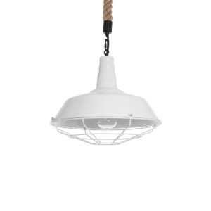 glo-01412-01412_2 GLOBOSTAR® PUPPET 01412 VINTAGE ΚΡΕΜΑΣΤΟ ΦΩΤΙΣΤΙΚΟ ΜΟΝΟΦΩΤΟ ΚΑΜΠΑΝΑ 1 X E27 IP20 ΛΕΥΚΟ ΜΕΤ