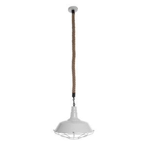 glo-01412-01412_4 GLOBOSTAR® PUPPET 01412 VINTAGE ΚΡΕΜΑΣΤΟ ΦΩΤΙΣΤΙΚΟ ΜΟΝΟΦΩΤΟ ΚΑΜΠΑΝΑ 1 X E27 IP20 ΛΕΥΚΟ ΜΕΤ