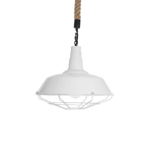 glo-01412-01412_5 GLOBOSTAR® PUPPET 01412 VINTAGE ΚΡΕΜΑΣΤΟ ΦΩΤΙΣΤΙΚΟ ΜΟΝΟΦΩΤΟ ΚΑΜΠΑΝΑ 1 X E27 IP20 ΛΕΥΚΟ ΜΕΤ