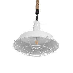 glo-01412-01412_6 GLOBOSTAR® PUPPET 01412 VINTAGE ΚΡΕΜΑΣΤΟ ΦΩΤΙΣΤΙΚΟ ΜΟΝΟΦΩΤΟ ΚΑΜΠΑΝΑ 1 X E27 IP20 ΛΕΥΚΟ ΜΕΤ