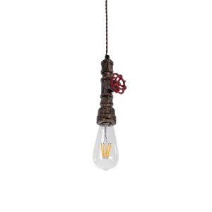 glo-01413-01413_6 GLOBOSTAR® SPIGOT 01413 VINTAGE ΚΡΕΜΑΣΤΟ ΦΩΤΙΣΤΙΚΟ ΑΝΑΡΤΗΣΗ ΜΟΝΟΦΩΤΟ 1 X E27 IP20 ΧΑΛΚΙΝΟ 