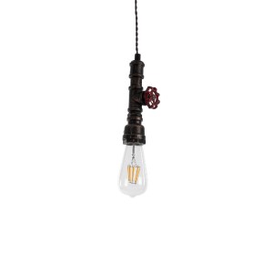 glo-01414-01414_2 GLOBOSTAR® SPIGOT 01414 VINTAGE ΚΡΕΜΑΣΤΟ ΦΩΤΙΣΤΙΚΟ ΑΝΑΡΤΗΣΗ ΜΟΝΟΦΩΤΟ 1 X E27 IP20 ΚΑΦΕ & Κ