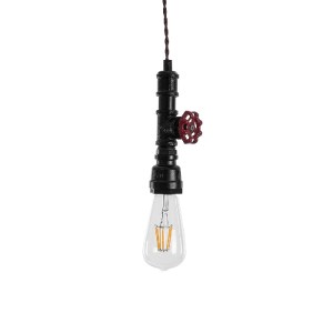 glo-01415-01415_5 GLOBOSTAR® SPIGOT 01415 VINTAGE ΚΡΕΜΑΣΤΟ ΦΩΤΙΣΤΙΚΟ ΑΝΑΡΤΗΣΗ ΜΟΝΟΦΩΤΟ 1 X E27 IP20 ΜΑΥΡΟ & 