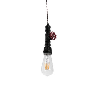 glo-01415-01415_6 GLOBOSTAR® SPIGOT 01415 VINTAGE ΚΡΕΜΑΣΤΟ ΦΩΤΙΣΤΙΚΟ ΑΝΑΡΤΗΣΗ ΜΟΝΟΦΩΤΟ 1 X E27 IP20 ΜΑΥΡΟ & 