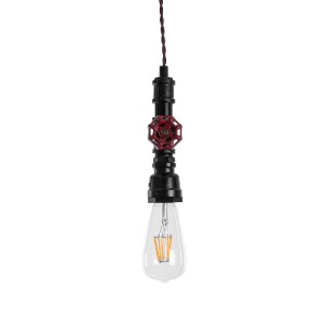 glo-01415-01415_8 GLOBOSTAR® SPIGOT 01415 VINTAGE ΚΡΕΜΑΣΤΟ ΦΩΤΙΣΤΙΚΟ ΑΝΑΡΤΗΣΗ ΜΟΝΟΦΩΤΟ 1 X E27 IP20 ΜΑΥΡΟ & 