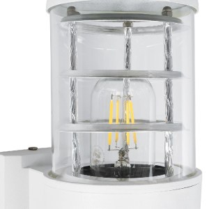 glo-01418-01418_6 GLOBOSTAR® NEWI 01418 ΜΟΝΤΕΡΝΟ ΕΠΙΤΟΙΧΙΟ ΦΩΤΙΣΤΙΚΟ ΑΠΛΙΚΑ ΜΟΝΟΦΩΤΟ 1 X E27 IP20 ΛΕΥΚΟ & ΑΣΗΜΙ ΜΕΤΑΛΛΟ ΜΕ ΔΙΑΦΑΝΟ ΓΥΑΛΙ - Μ11 X Π17 X Υ25CM