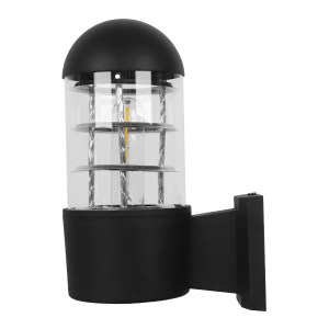 glo-01419-01419_3 GLOBOSTAR® NEWI 01419 ΜΟΝΤΕΡΝΟ ΕΠΙΤΟΙΧΙΟ ΦΩΤΙΣΤΙΚΟ ΑΠΛΙΚΑ ΜΟΝΟΦΩΤΟ 1 X E27 IP20 ΜΑΥΡΟ & ΑΣ