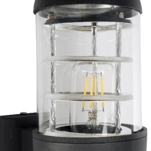 glo-01419-01419_6 GLOBOSTAR® NEWI 01419 ΜΟΝΤΕΡΝΟ ΕΠΙΤΟΙΧΙΟ ΦΩΤΙΣΤΙΚΟ ΑΠΛΙΚΑ ΜΟΝΟΦΩΤΟ 1 X E27 IP20 ΜΑΥΡΟ & ΑΣΗΜΙ ΜΕΤΑΛΛΟ ΜΕ ΔΙΑΦΑΝΟ ΓΥΑΛΙ - Μ11 X Π17 X Υ25CM