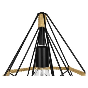 glo-01421-01421_7 GLOBOSTAR® FLUTED 01421 VINTAGE ΚΡΕΜΑΣΤΟ ΦΩΤΙΣΤΙΚΟ ΠΛΕΓΜΑ ΜΟΝΟΦΩΤΟ 1 X E27 IP20 ΜΑΥΡΟ ΜΕΤΑ