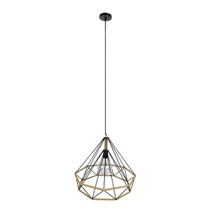 glo-01422-01422_2 GLOBOSTAR® FLUTED 01422 VINTAGE ΚΡΕΜΑΣΤΟ ΦΩΤΙΣΤΙΚΟ ΠΛΕΓΜΑ ΜΟΝΟΦΩΤΟ 1 X E27 IP20 ΜΑΥΡΟ ΜΕΤΑ