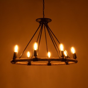 glo-01423-01423_3 GLOBOSTAR® MILLBANK 01423 VINTAGE ΚΡΕΜΑΣΤΟ ΦΩΤΙΣΤΙΚΟ ΠΛΕΓΜΑ ΠΟΛΥΦΩΤΟ 8 X E27 IP20 ΜΑΥΡΟ ΜΕ