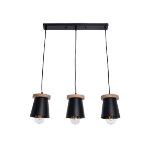 glo-01425-01425_2 GLOBOSTAR® LANA 01425 ΜΟΝΤΕΡΝΟ ΚΡΕΜΑΣΤΟ ΦΩΤΙΣΤΙΚΟ ΚΥΛΙΝΔΡΟΣ ΤΡΙΦΩΤΟ 3 X E27 IP20 ΜΑΥΡΟ ΜΕΤ
