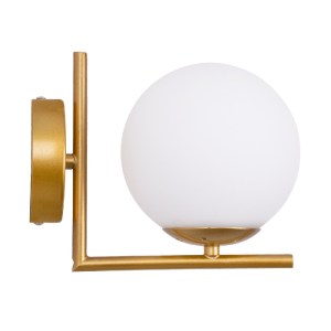 glo-01426-01426_3 GLOBOSTAR® JADA 01426 ΜΟΝΤΕΡΝΟ ΕΠΙΤΟΙΧΙΟ ΦΩΤΙΣΤΙΚΟ ΑΠΛΙΚΑ ΜΟΝΟΦΩΤΟ 1 X E27 IP20 ΧΡΥΣΟ ΜΕΤΑ