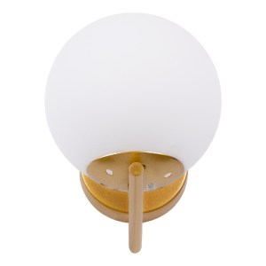 glo-01426-01426_5 GLOBOSTAR® JADA 01426 ΜΟΝΤΕΡΝΟ ΕΠΙΤΟΙΧΙΟ ΦΩΤΙΣΤΙΚΟ ΑΠΛΙΚΑ ΜΟΝΟΦΩΤΟ 1 X E27 IP20 ΧΡΥΣΟ ΜΕΤΑ