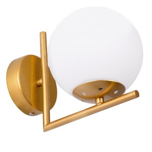 glo-01426-01426_6 GLOBOSTAR® JADA 01426 ΜΟΝΤΕΡΝΟ ΕΠΙΤΟΙΧΙΟ ΦΩΤΙΣΤΙΚΟ ΑΠΛΙΚΑ ΜΟΝΟΦΩΤΟ 1 X E27 IP20 ΧΡΥΣΟ ΜΕΤΑ