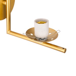 glo-01426-01426_8 GLOBOSTAR® JADA 01426 ΜΟΝΤΕΡΝΟ ΕΠΙΤΟΙΧΙΟ ΦΩΤΙΣΤΙΚΟ ΑΠΛΙΚΑ ΜΟΝΟΦΩΤΟ 1 X E27 IP20 ΧΡΥΣΟ ΜΕΤΑ