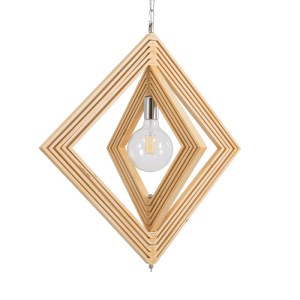 glo-01431-01431_5 GLOBOSTAR® OCTAVE 01431 ΜΟΝΤΕΡΝΟ ΚΡΕΜΑΣΤΟ ΦΩΤΙΣΤΙΚΟ ΟΡΟΦΗΣ ΜΟΝΟΦΩΤΟ 1 X E27 IP20 ΜΠΕΖ ΞΥΛΟ
