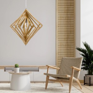 glo-01431-post_38 GLOBOSTAR® OCTAVE 01431 ΜΟΝΤΕΡΝΟ ΚΡΕΜΑΣΤΟ ΦΩΤΙΣΤΙΚΟ ΟΡΟΦΗΣ ΜΟΝΟΦΩΤΟ 1 X E27 IP20 ΜΠΕΖ ΞΥΛΟ