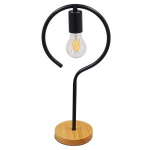 glo-01434-01434_3 GLOBOSTAR® HONOR ROUND 01434 ΜΟΝΤΕΡΝΟ ΕΠΙΤΡΑΠΕΖΙΟ ΦΩΤΙΣΤΙΚΟ ΠΟΡΤΑΤΙΦ ΜΟΝΟΦΩΤΟ ΜΑΥΡΟ ΜΕΤΑΛΛ