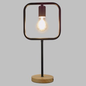 glo-01435-01435_2 GLOBOSTAR® HONOR SQUARE 01435 ΜΟΝΤΕΡΝΟ ΕΠΙΤΡΑΠΕΖΙΟ ΦΩΤΙΣΤΙΚΟ ΠΟΡΤΑΤΙΦ ΜΟΝΟΦΩΤΟ ΜΑΥΡΟ ΜΕΤΑΛ