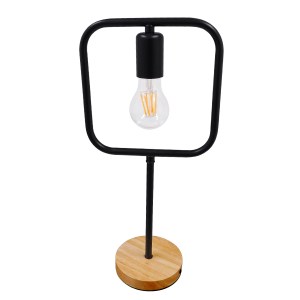 glo-01435-01435_3 GLOBOSTAR® HONOR SQUARE 01435 ΜΟΝΤΕΡΝΟ ΕΠΙΤΡΑΠΕΖΙΟ ΦΩΤΙΣΤΙΚΟ ΠΟΡΤΑΤΙΦ ΜΟΝΟΦΩΤΟ ΜΑΥΡΟ ΜΕΤΑΛ