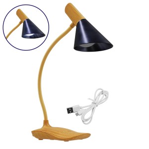 glo-01437-01438_0 GLOBOSTAR® DRAPER 01437 ΕΠΑΝΑΦΟΡΤΙΖΟΜΕΝΟ USB ΦΩΤΙΣΤΙΚΟ ΓΡΑΦΕΙΟΥ LED 6 WATT ΜΟΝΟΦΩΤΟ ΜΕΤΑΛΛ