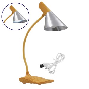 glo-01438-01437_0 GLOBOSTAR® DRAPER 01438 ΕΠΑΝΑΦΟΡΤΙΖΟΜΕΝΟ USB ΦΩΤΙΣΤΙΚΟ ΓΡΑΦΕΙΟΥ LED 6 WATT ΜΟΝΟΦΩΤΟ ΜΕΤΑΛΛ
