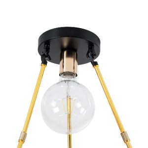 glo-01445-01445_7 GLOBOSTAR® SAILOR 01445 ΜΟΝΤΕΡΝΟ ΦΩΤΙΣΤΙΚΟ ΟΡΟΦΗΣ ΠΛΕΓΜΑ ΠΟΛΥΦΩΤΟ 7 X E27 IP20 ΜΑΥΡΟ, ΧΡΥΣ