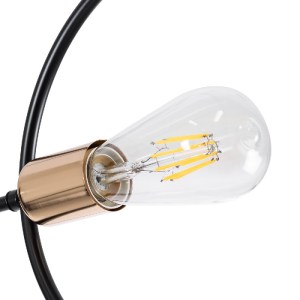 glo-01446-01446_6 GLOBOSTAR® NEXUS 01446 ΜΟΝΤΕΡΝΟ ΦΩΤΙΣΤΙΚΟ ΟΡΟΦΗΣ ΠΛΕΓΜΑ ΠΟΛΥΦΩΤΟ 6 X E27 IP20 ΜΑΥΡΟ & ΧΑΛΚ