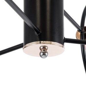 glo-01446-01446_7 GLOBOSTAR® NEXUS 01446 ΜΟΝΤΕΡΝΟ ΦΩΤΙΣΤΙΚΟ ΟΡΟΦΗΣ ΠΛΕΓΜΑ ΠΟΛΥΦΩΤΟ 6 X E27 IP20 ΜΑΥΡΟ & ΧΑΛΚ