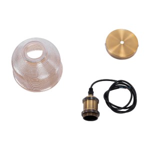 glo-01448-01448_8 GLOBOSTAR® SEGRETO 01448 VINTAGE ΚΡΕΜΑΣΤΟ ΦΩΤΙΣΤΙΚΟ ΜΟΝΟΦΩΤΟ ΚΑΜΠΑΝΑ 1 X E27 IP20 ΔΙΑΦΑΝΟ 