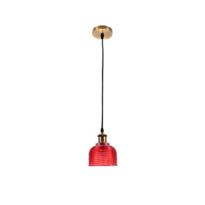 glo-01450-01450_4.1 GLOBOSTAR® SEGRETO 01450 VINTAGE ΚΡΕΜΑΣΤΟ ΦΩΤΙΣΤΙΚΟ ΜΟΝΟΦΩΤΟ ΚΑΜΠΑΝΑ 1 X E27 IP20 ΚΟΚΚΙΝΟ 