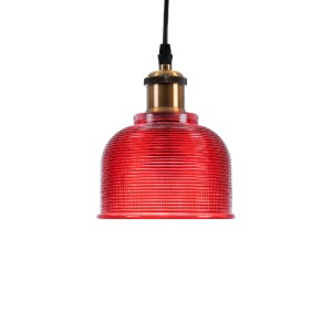 glo-01450-01450_4 GLOBOSTAR® SEGRETO 01450 VINTAGE ΚΡΕΜΑΣΤΟ ΦΩΤΙΣΤΙΚΟ ΜΟΝΟΦΩΤΟ ΚΑΜΠΑΝΑ 1 X E27 IP20 ΚΟΚΚΙΝΟ 